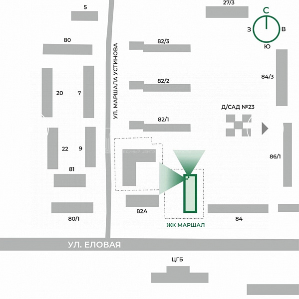 2-к квартира, 61.7 кв.м.