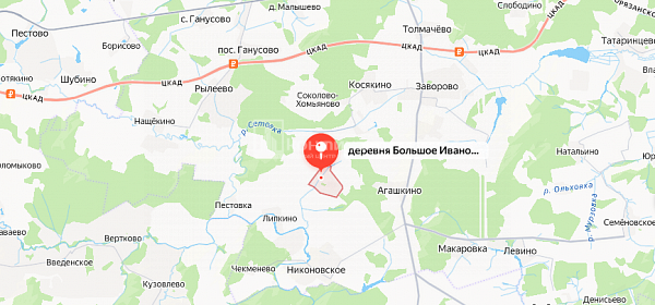 Большое Ивановское д.: участок 15 соток